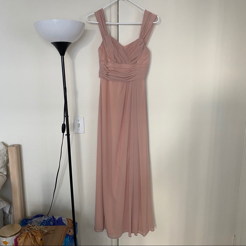 Blush pink bridesmaid dress